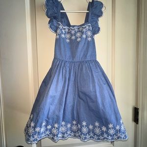 Cotton Summer Dress with White Embroidery